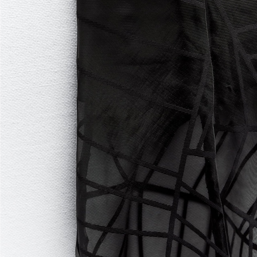 Zara Black Sheer Midi Slip Dress - Picture 4 of 11